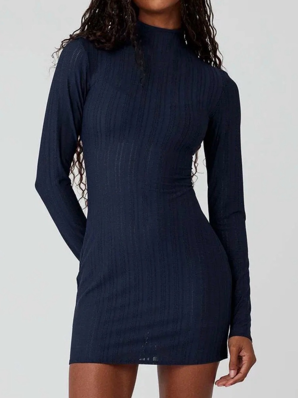ALO YOGA Euphoria Long Sleeve Dress Blue Size XXS
